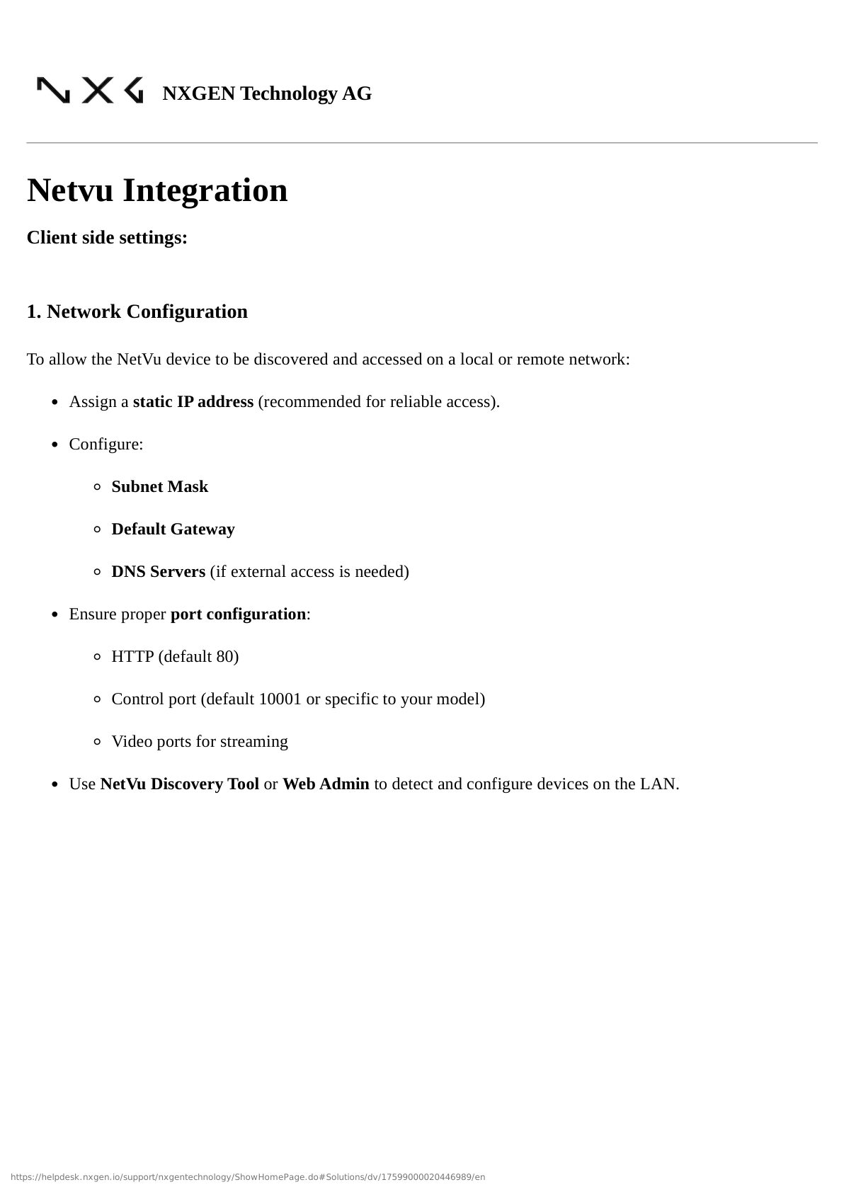 NetVue Mobile App Setup