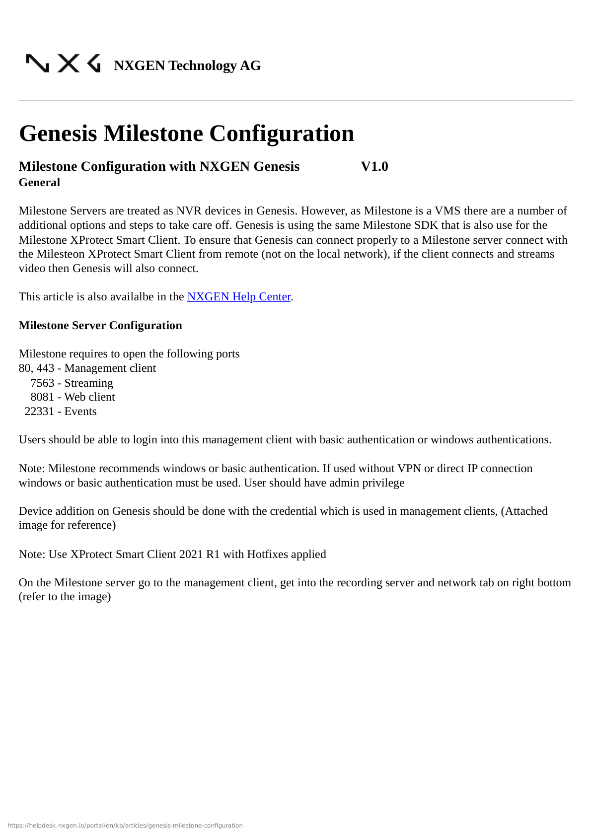 Milestone Management Client