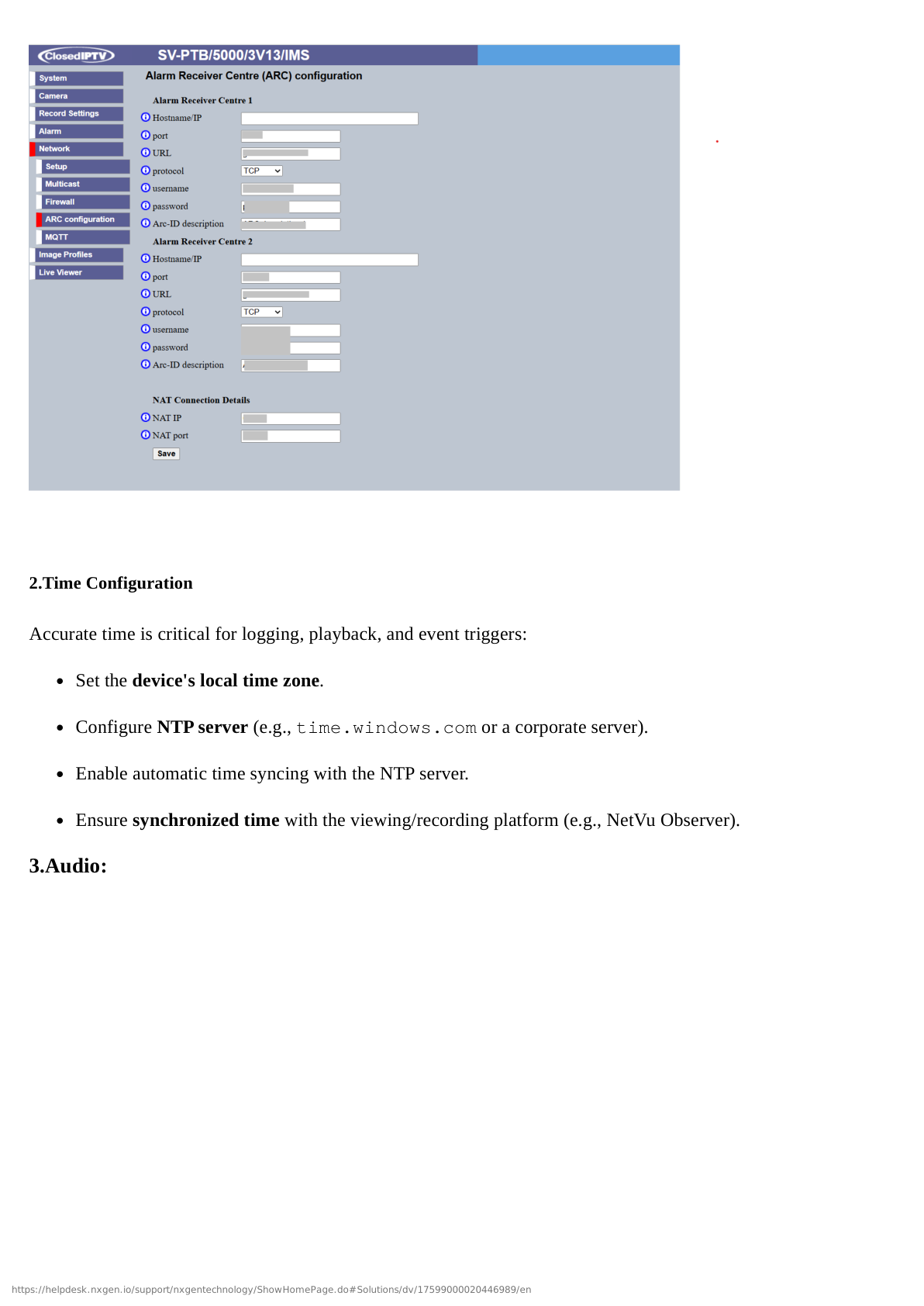 Camera Network Configuration