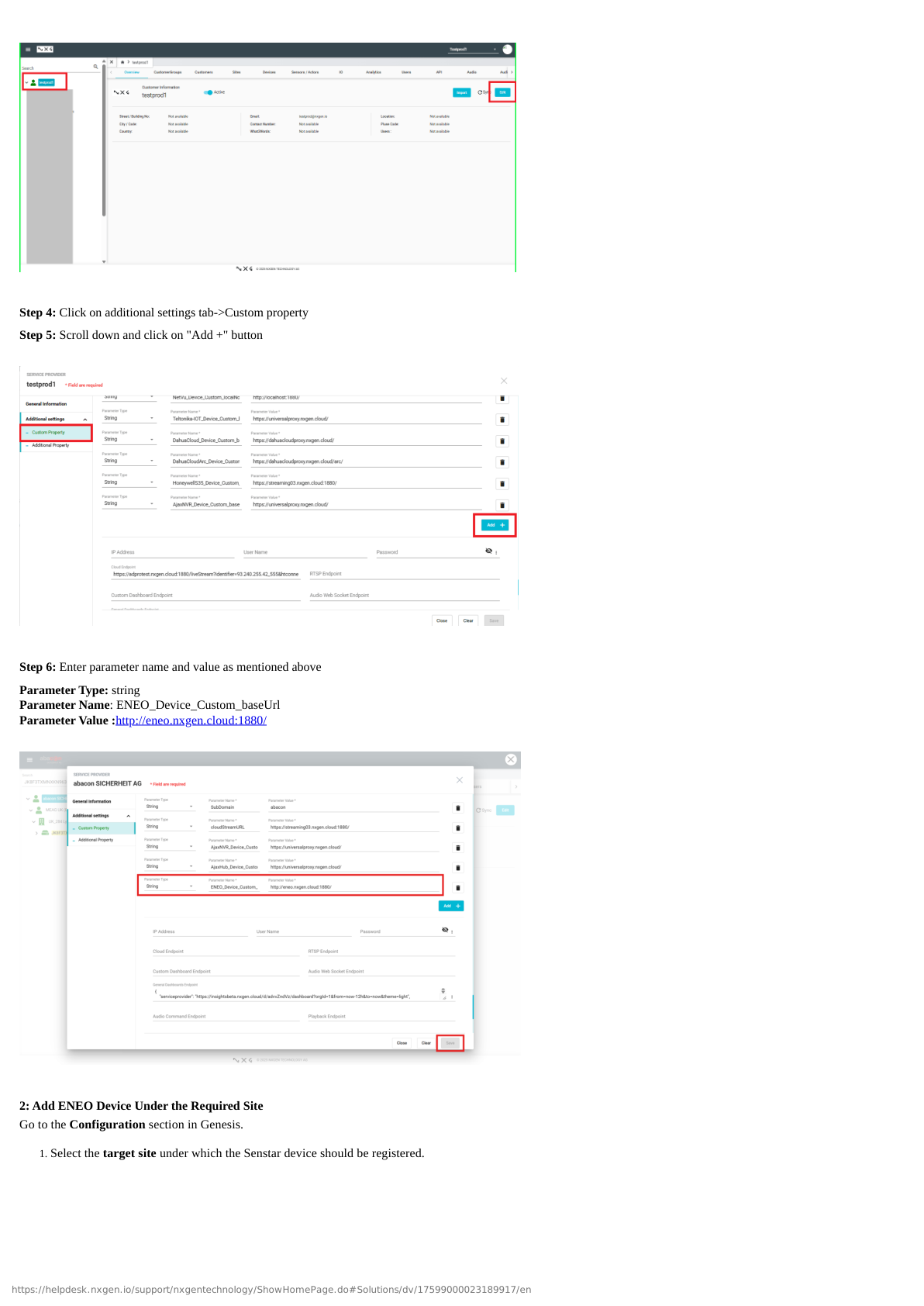 User and SDK Configuration
