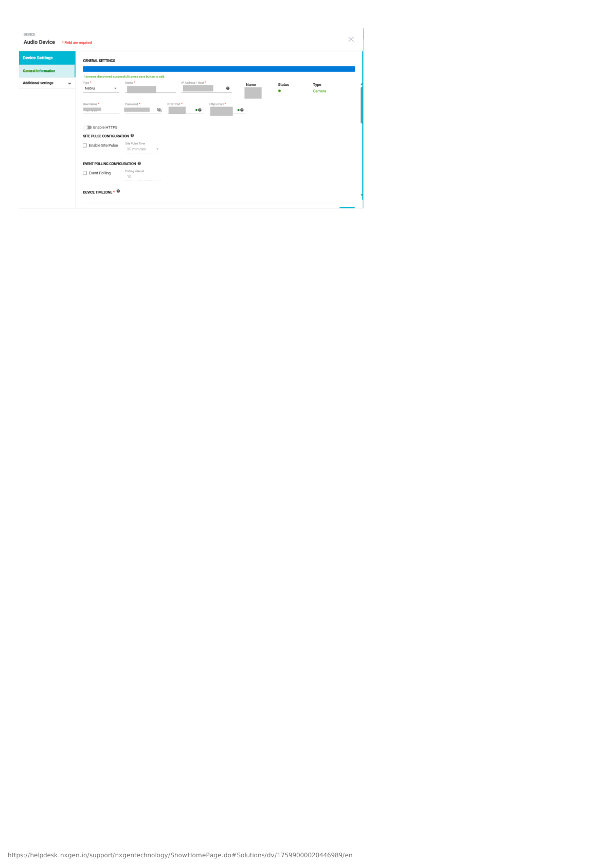Event and Timeline Configuration