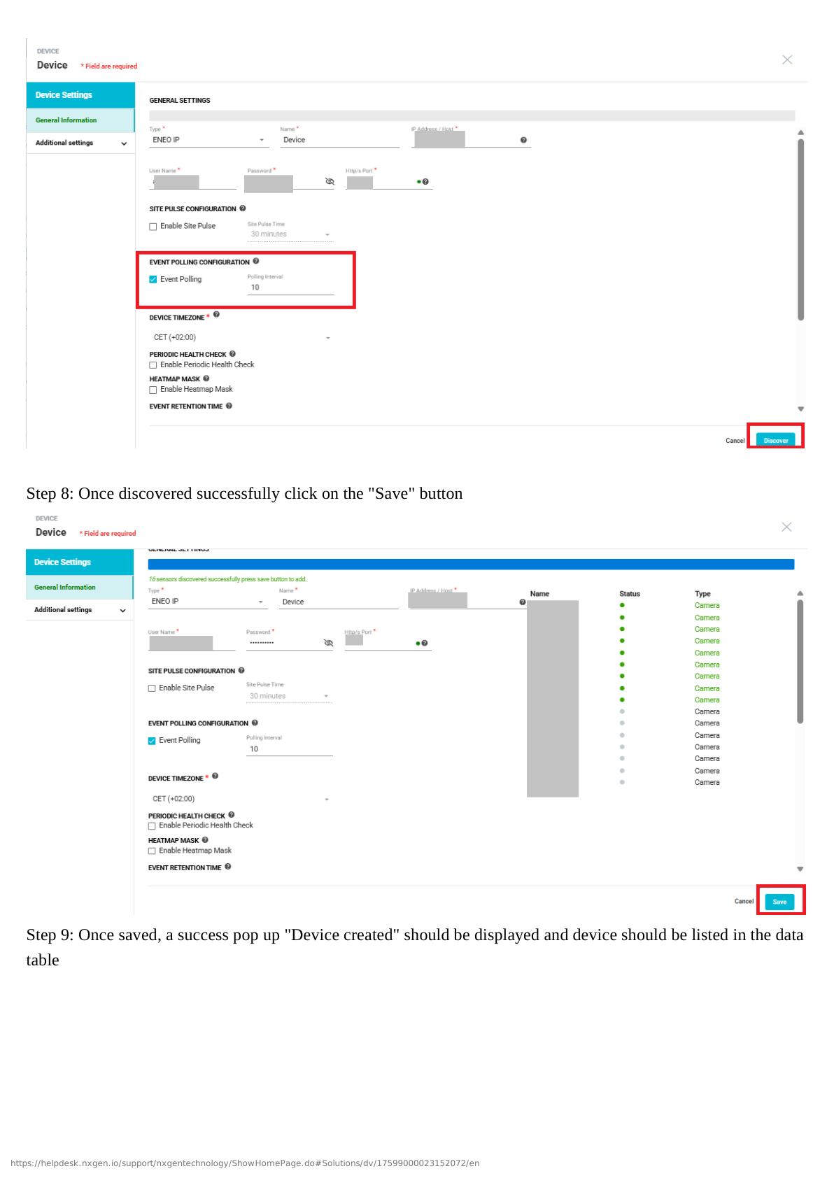Event and Alarm Configuration