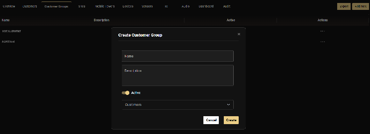 Customer Group Creation